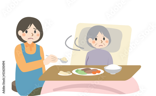 食事を拒否する高齢者　介助