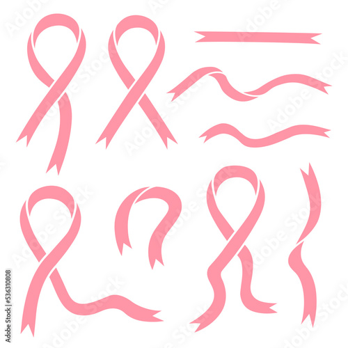 Pink ribbon. Breast cancer.
