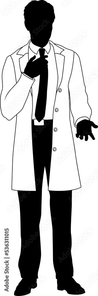 Scientist Engineer Professor Man Silhouette Person Scientist Engineer Professor Man Silhouette Person