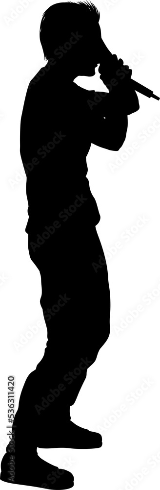 Singer Pop Country or Rock Star Silhouette Singer Pop Country or Rock Star Silhouette