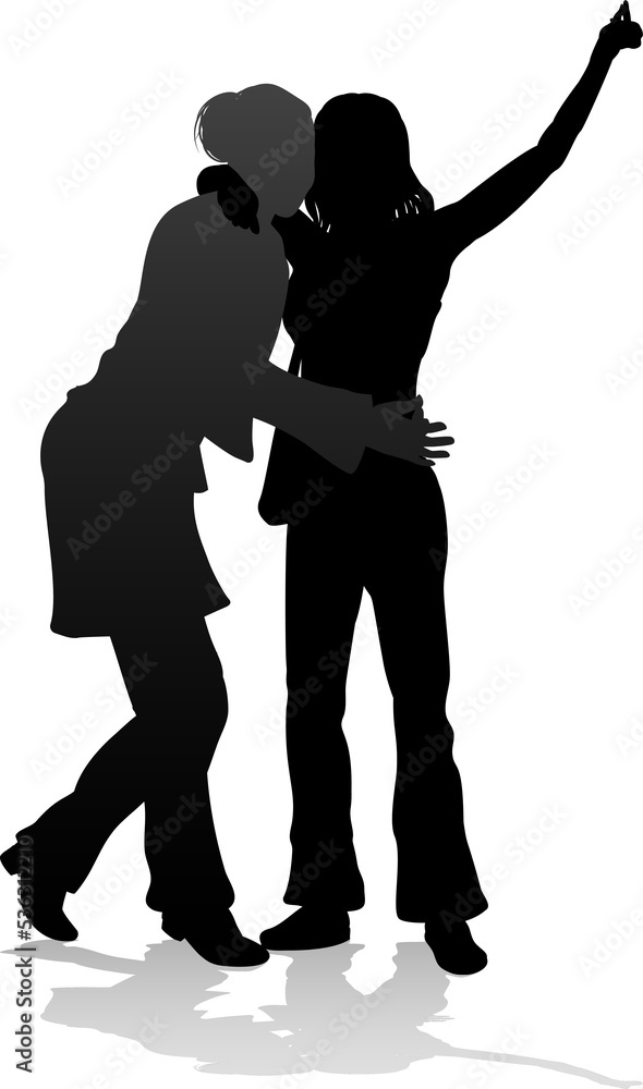 Young Friends Silhouette Young Friends Silhouette