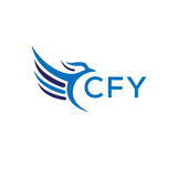 CFY technology letter logo on white background.CFY letter logo icon design for business and company. CFY letter initial vector logo design.
