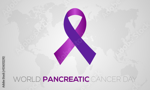 Vector illustration on the theme of World Pancreatic Cancer day observed each year during November banner, Holiday, poster, card and background design.