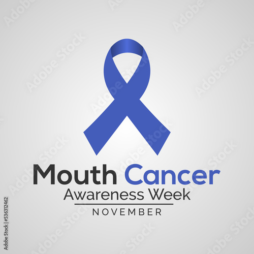 Vector illustration on the theme of Mouth Cancer awareness week observed each year during November banner, Holiday, poster, card and background design.