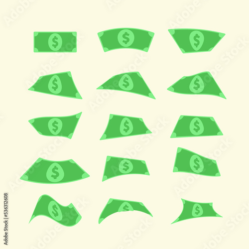 Money vector collection, with warp different object. vector money.