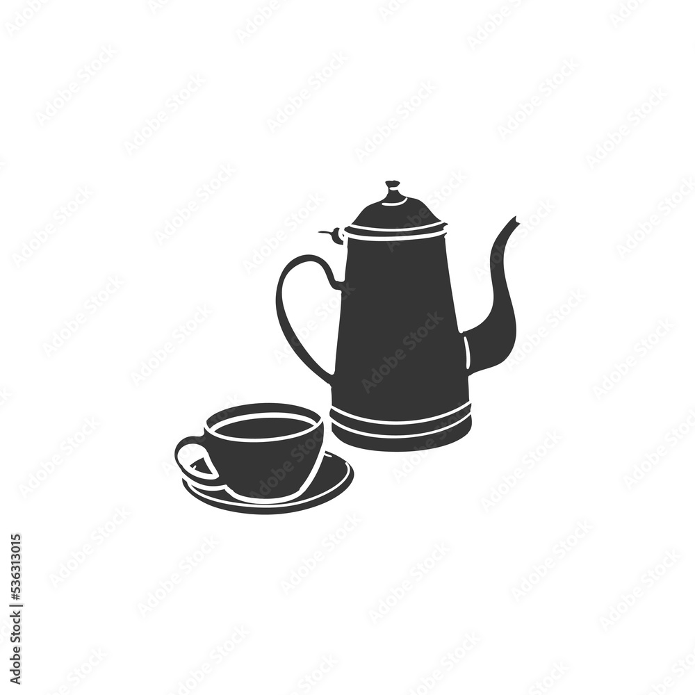 Tea Pot Icon Silhouette Illustration. Hot Drinks Vector Graphic Pictogram Symbol Clip Art. Doodle Sketch Black Sign. Tea Pot Icon Silhouette Illustration. Hot Drinks Vector Graphic Pictogram Symbol Clip Art. Doodle Sketch Black Sign.