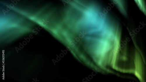Northern lights as cosmos background. Isolated aurora animation as overlay for night sky. 29,97 fps