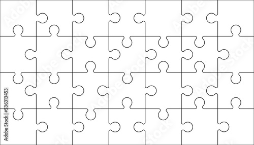 puzzle pieces isolated on a transparent background. photo
