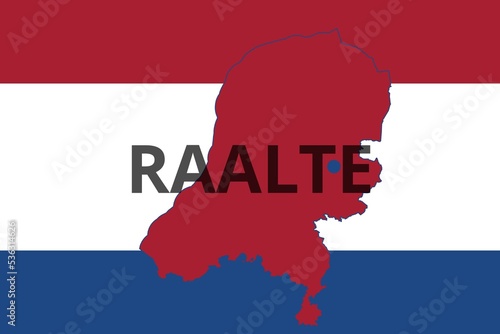 Raalte: Illustration mit dem Namen der niederländischen Stadt Raalte in der Provinz Overijssel photo