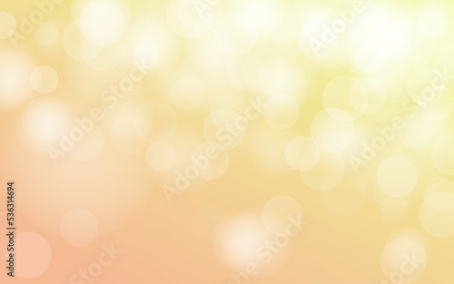 Gentle yellow and orange luxury bokeh soft light abstract background, Vector eps 10 illustration bokeh particles, Background decoration