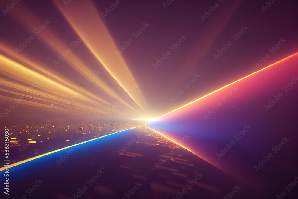 digital technology background. Foggy blur Soft Lighting 3D illustration