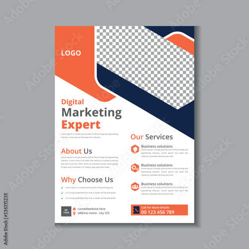 Corporate flyer template design for your company
