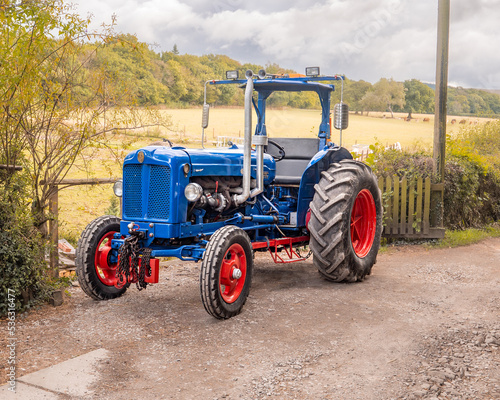 An old Fordson Major Blue Tractor  photo