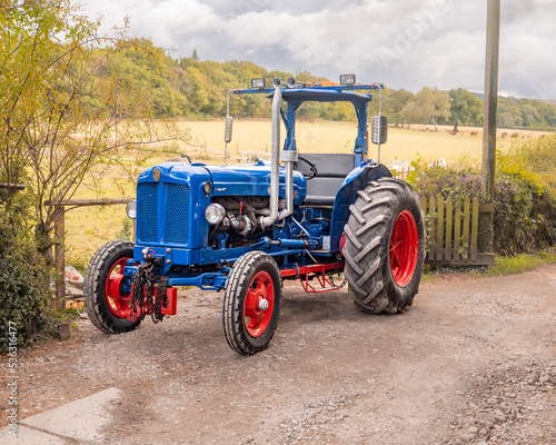 An old Fordson Major Blue Tractor 