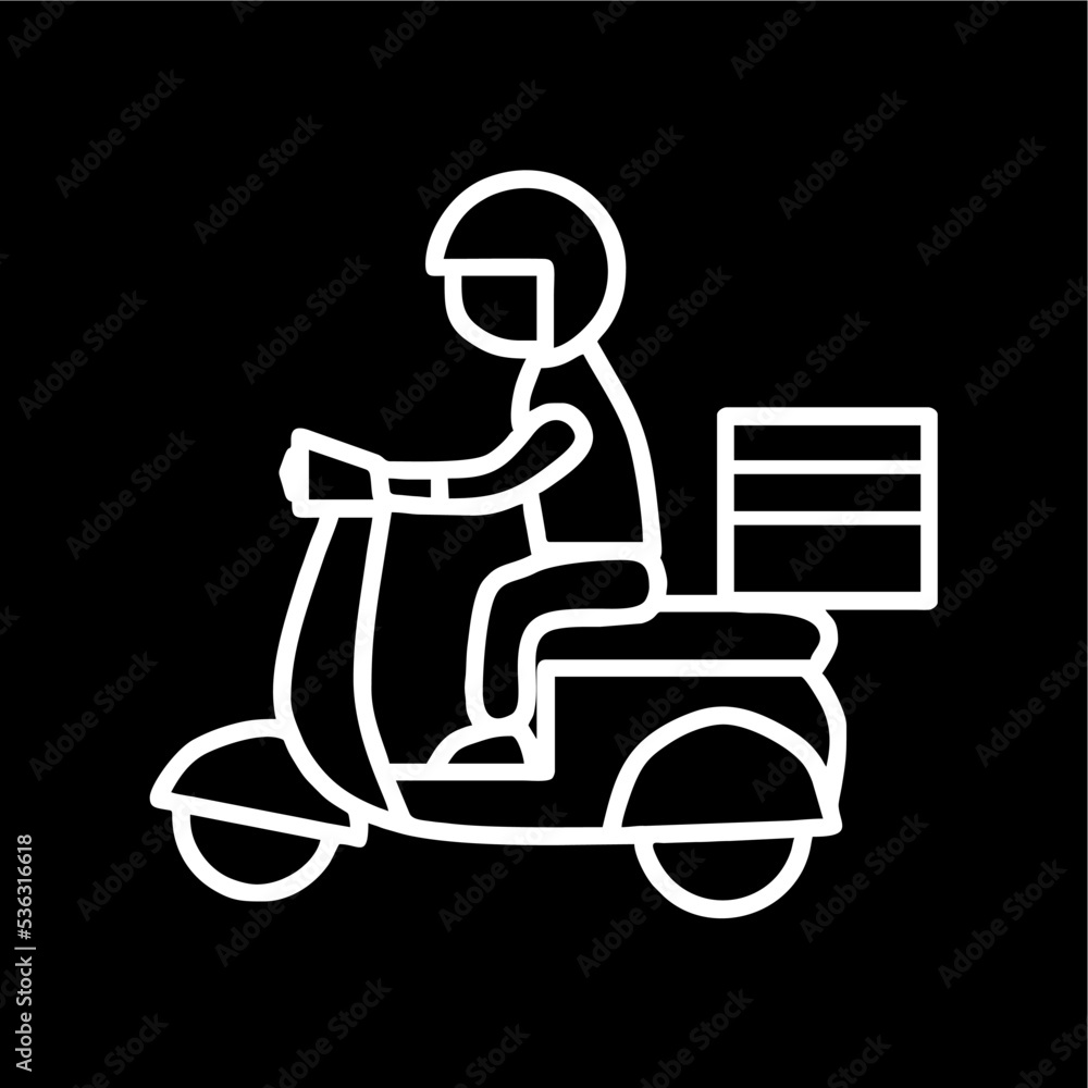 Motorbike courier and messenger logo. Symbol and icon vector illustration Motorbike courier and messenger logo. Symbol and icon vector illustration