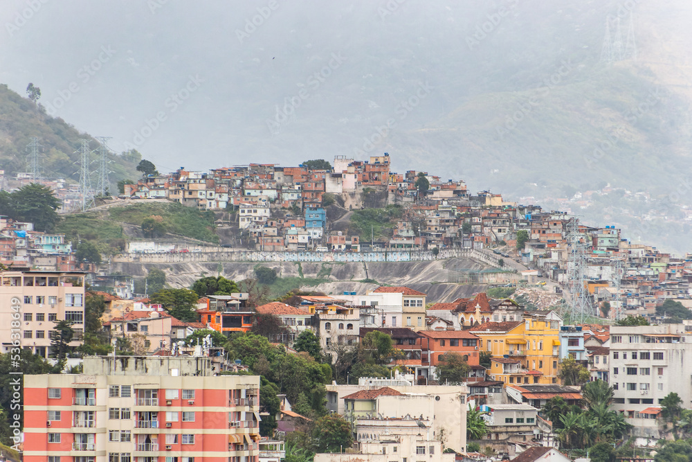 favela Hill of mining in Rio de Janeiro.