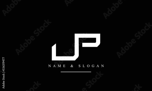 UP, PU, U, P abstract letters logo monogram