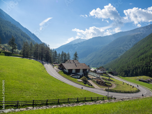 Landscape of valley Schnalstal in South Tyrol photo