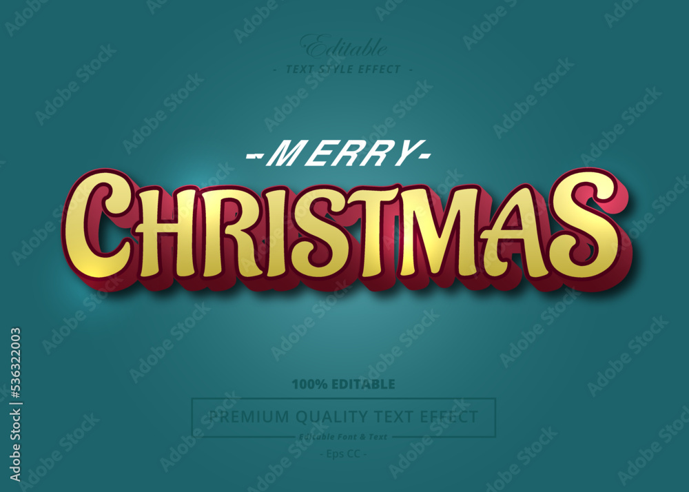 MERRY CHRISTMAS TEXT STYLE EFFECT
