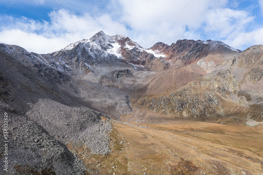 drone flight over mountains Kurzras in South Tyrol drone flight over mountains Kurzras in South Tyrol