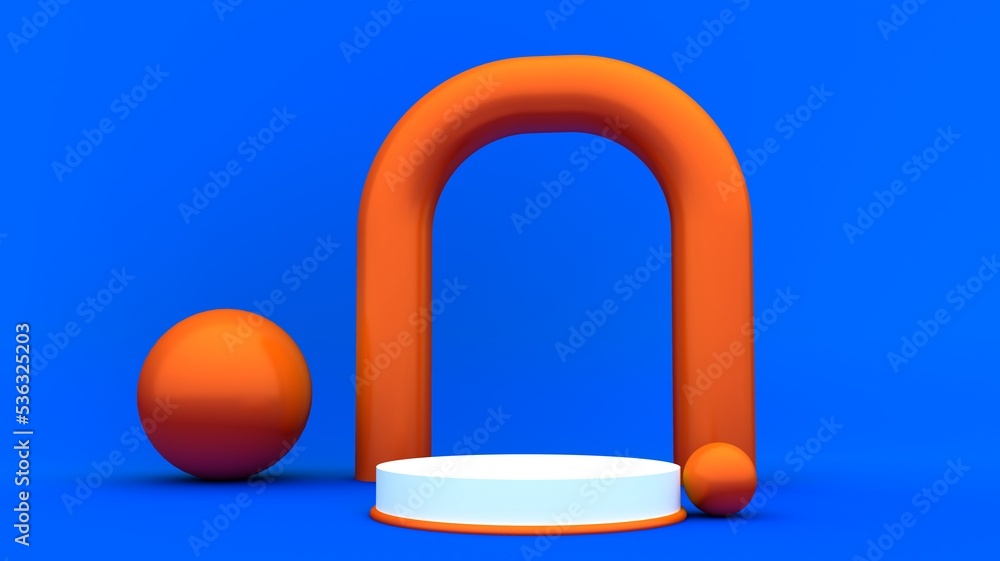 Minimal abstract background, geometric shape and podium, 3d rendering.
Minimal abstract background, geometric shape and podium, 3d rendering.