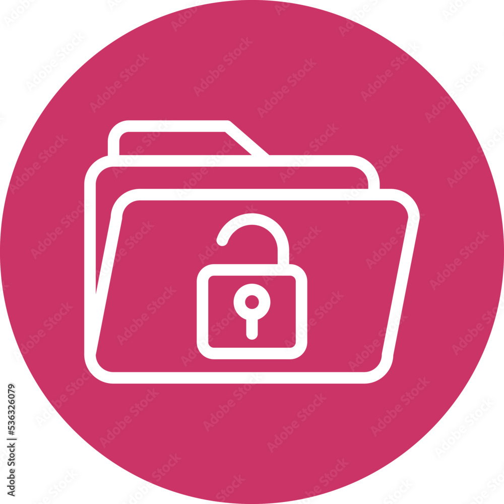 Folder Unlocked Icon Style Folder Unlocked Icon Style