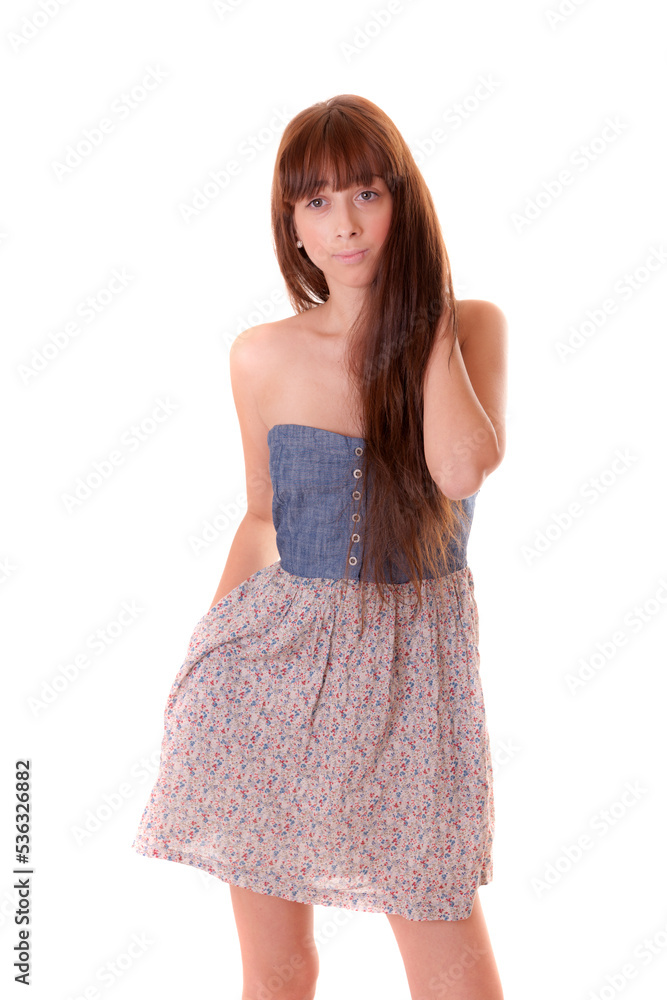teenager girl with long hair teenager girl with long hair
