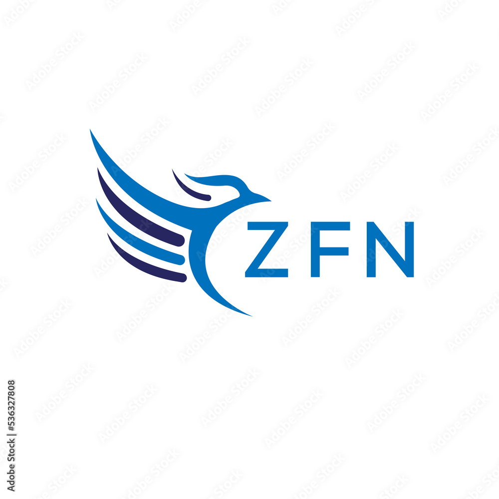 ZFN technology letter logo on white background.ZFN letter logo icon design for business and company. ZFN letter initial vector logo design.
