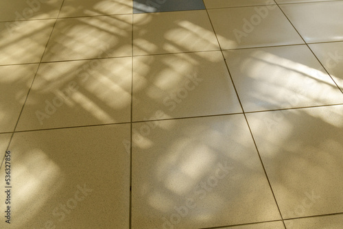 Wallpaper Mural Sunlight on the tile, the rays of the sun on the floor. Selective focus Torontodigital.ca