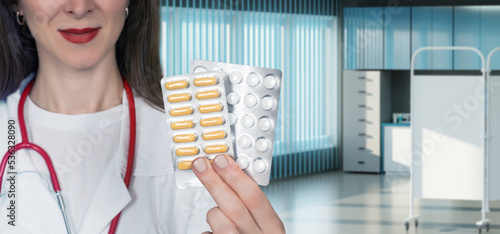 Medicine for disease. Pills...