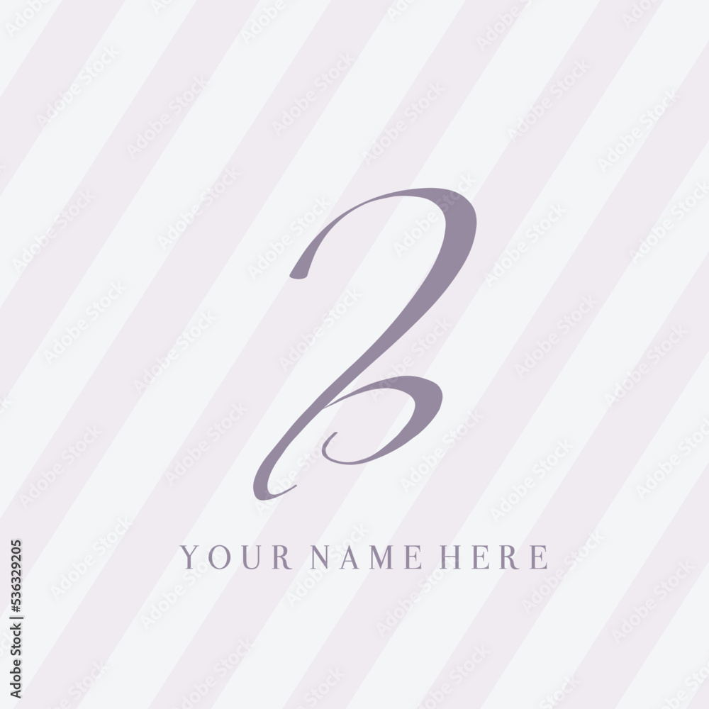 Letter b logo.Lowercase alphabet initial.Lettering sign isolated on light fund.Decorative style background for brand identity.Elegant, beauty, spa, deco design font monogram. Letter b logo.Lowercase alphabet initial.Lettering sign isolated on light fund.Decorative style background for brand identity.Elegant, beauty, spa, deco design font monogram.