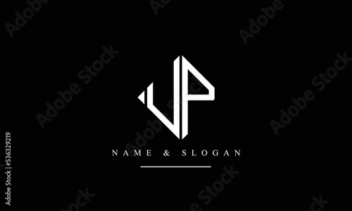 UP, PU, U, P abstract letters logo monogram