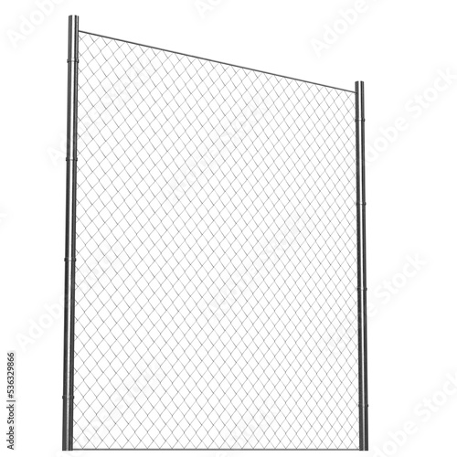 3d rendering illustration of a wire fence module