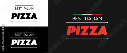 Italian pizzeria logo, food delivery emblem, street food sticker, european pizza, delivery service stamp, box packaging design, best Neapolitan food, margarita, mozzarella
