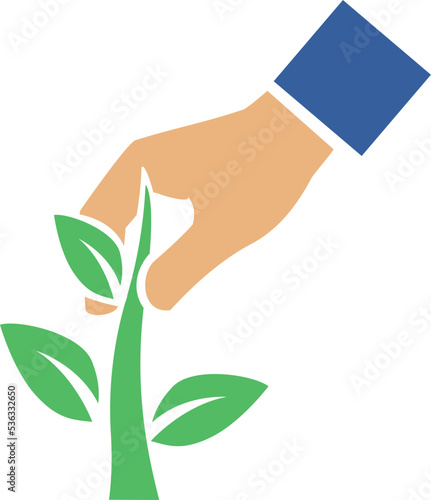 hand picked plant icon