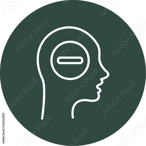Negative thinking Icon