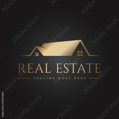 real estate logo template, design vector home