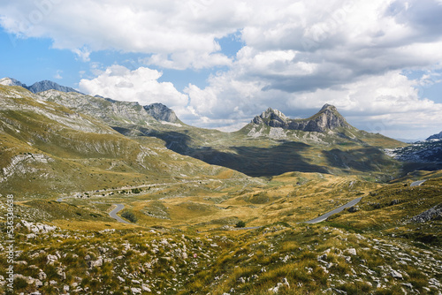 Picturesque mountain landscape at Sedlo Pass, Durmitor National Park, Žabljak, Montenegro, Europe