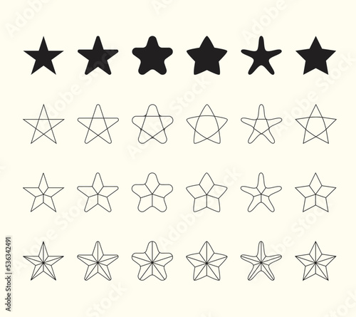 Design elements. 
Simple set 1 collection of stars icon.