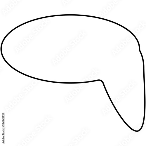 Speech bubble icon. Vector illustration isolated on transparent background. Png file.