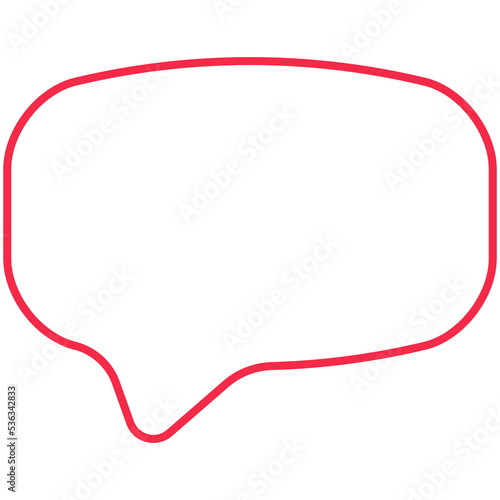 Speech bubble icon. Vector illustration isolated on transparent background. Png file.