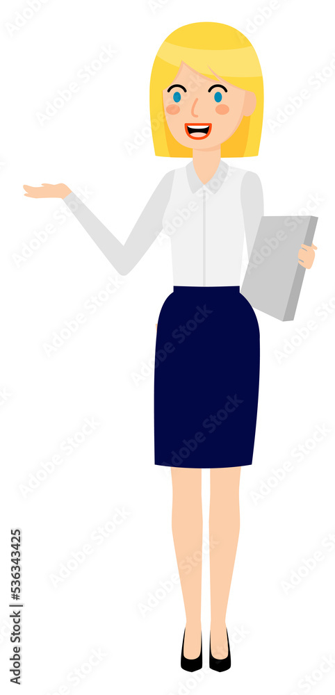Smiling blonde business woman, PNG isolated on transparent background Smiling blonde business woman, PNG isolated on transparent background
