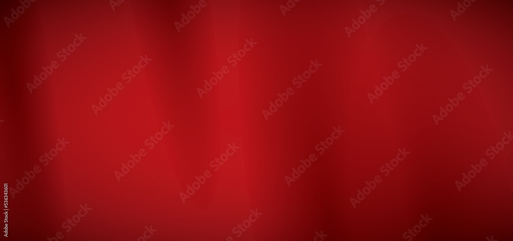 Background with red waving fabric, Vector illustration