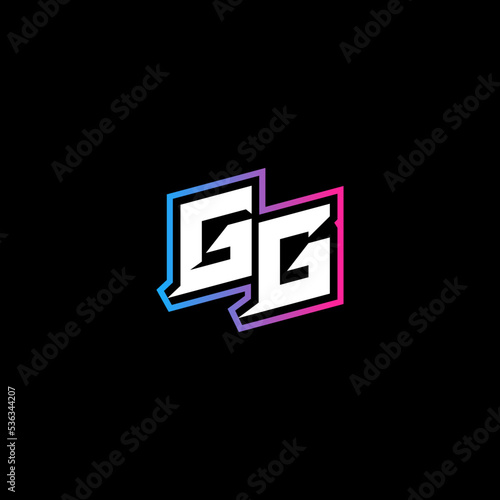 GG initial logo esport or gaming concept design