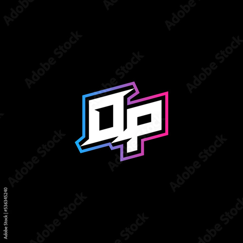 OP initial logo esport or gaming concept design