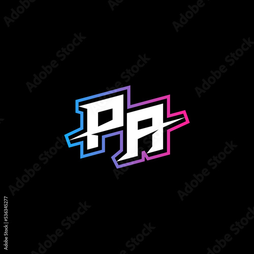 PA initial logo esport or gaming concept design