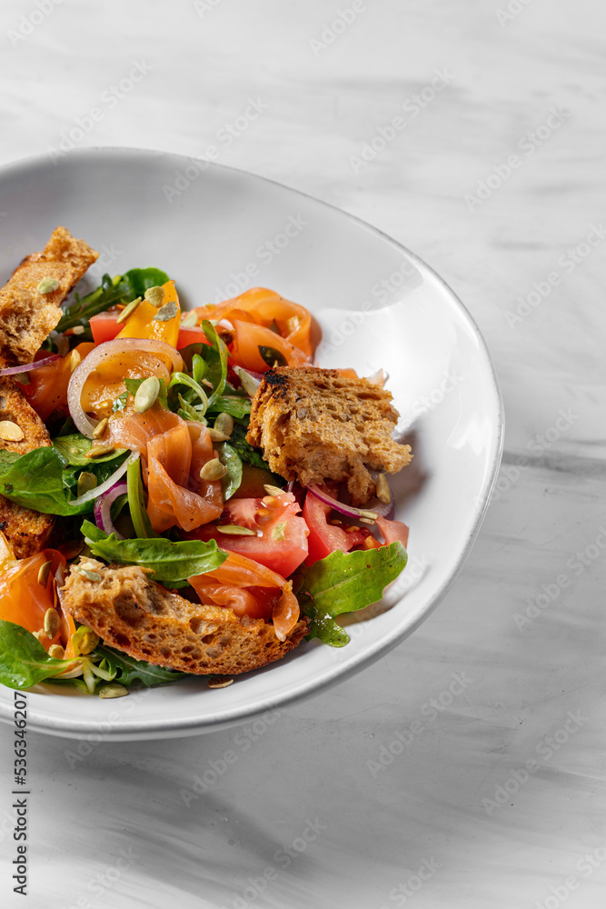 Salad with salmon. Salad with salmon.