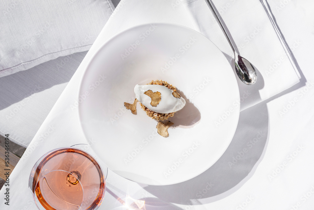 Truffle ice cream with nuts and caramel Truffle ice cream with nuts and caramel