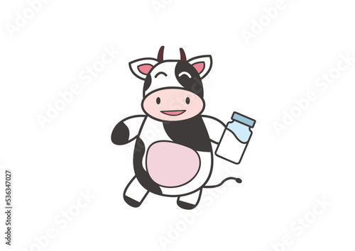 소, 우유, 얼룩소, 캐릭터, 암소, 만화, 뿔, 분홍