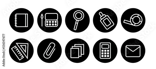 OFFICE TOOLS set of icons